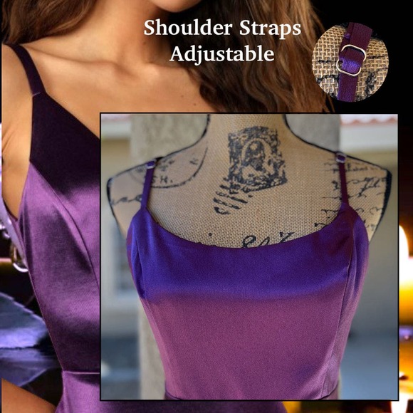 Lulu's Purple Satin Maxi Dress - Picture 2 of 13